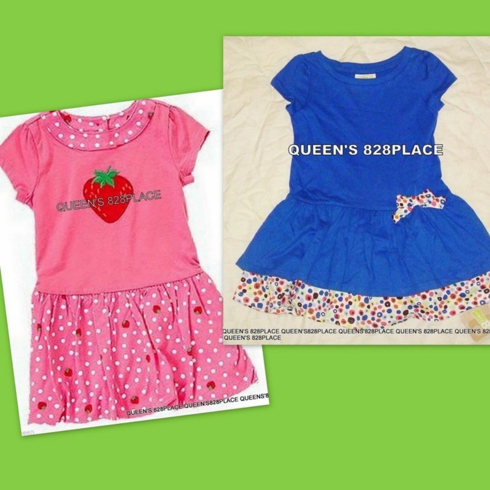 NWT Crazy 8 girls 18-24 Pink Dot Dress Bundle